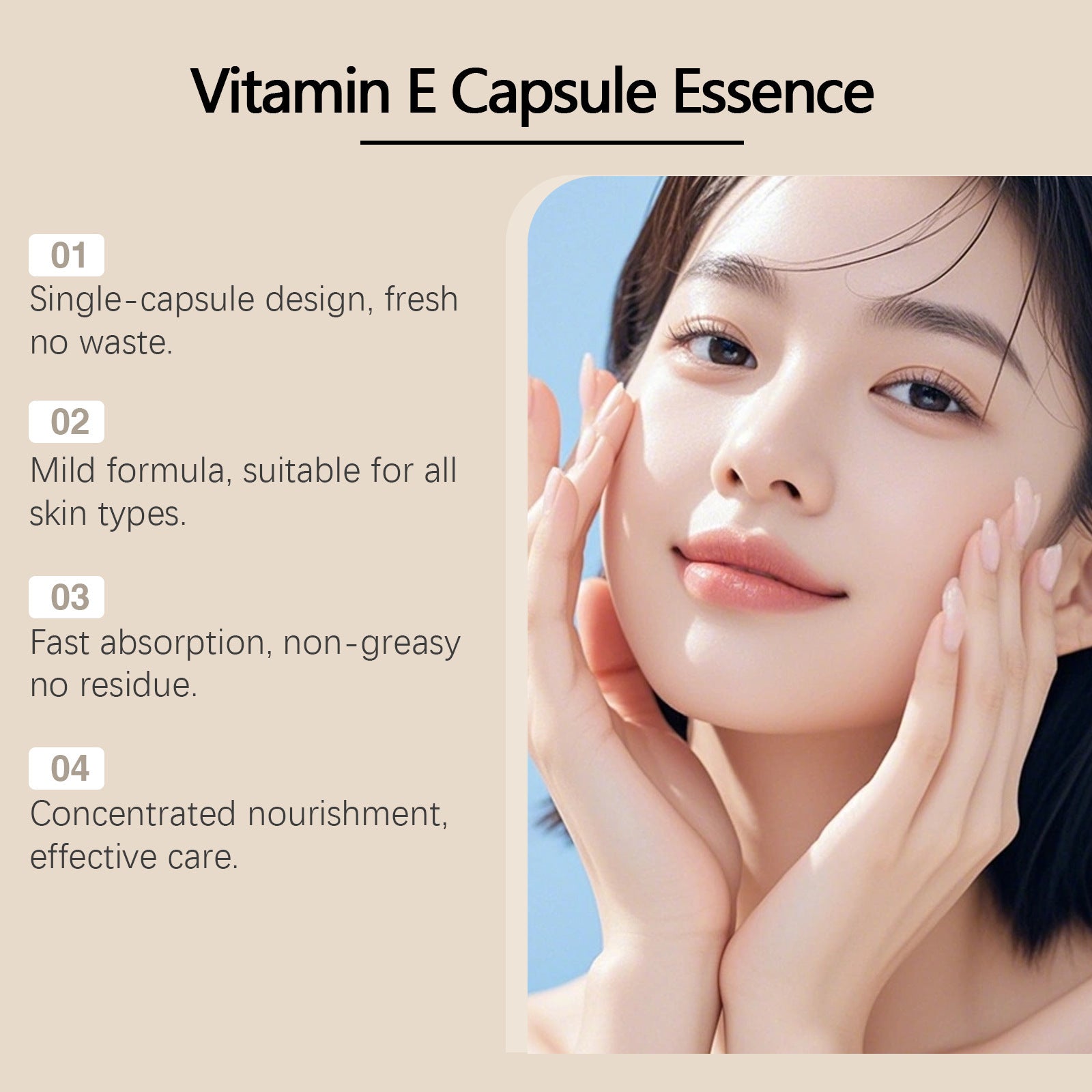 Vitamin E Essence Capsules for Skin Hydration