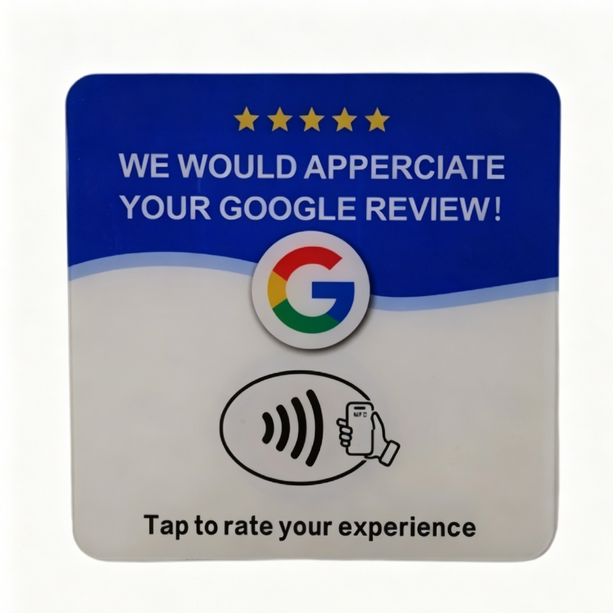 Fybor NFC Google Review Card for Business