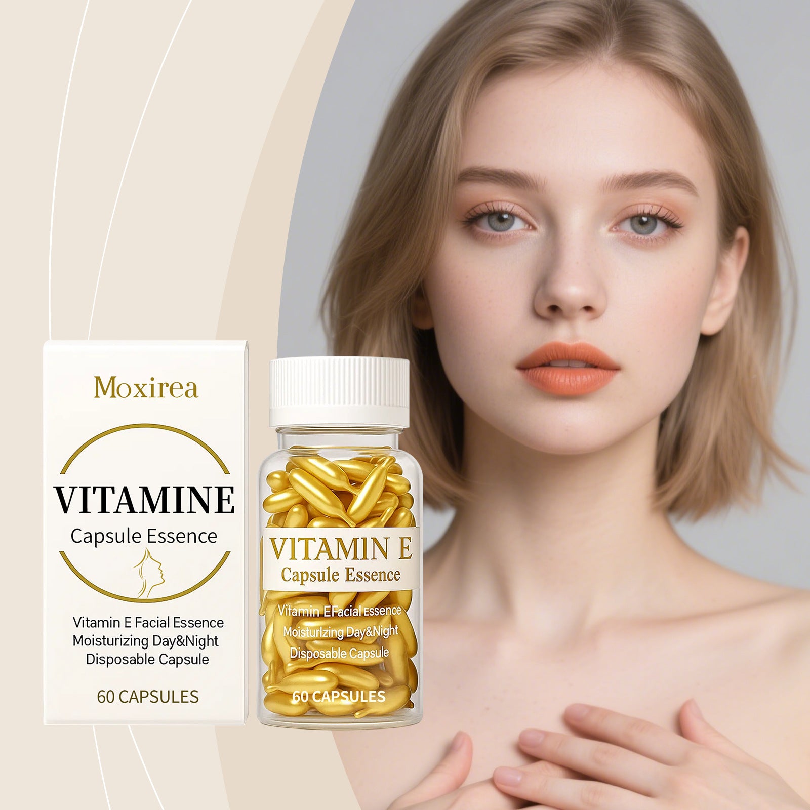 Vitamin E Essence Capsules for Skin Hydration